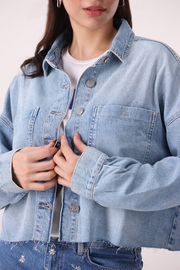 Short Denim Shirt