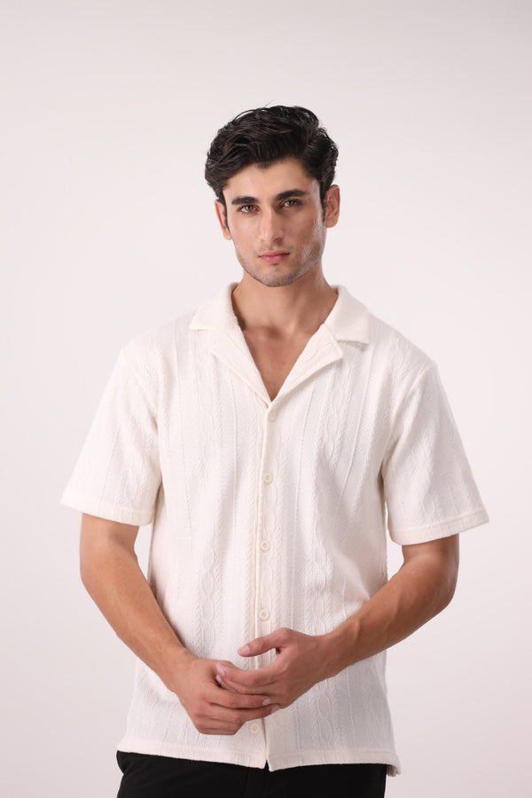 Knitted Resort Collar Shirt