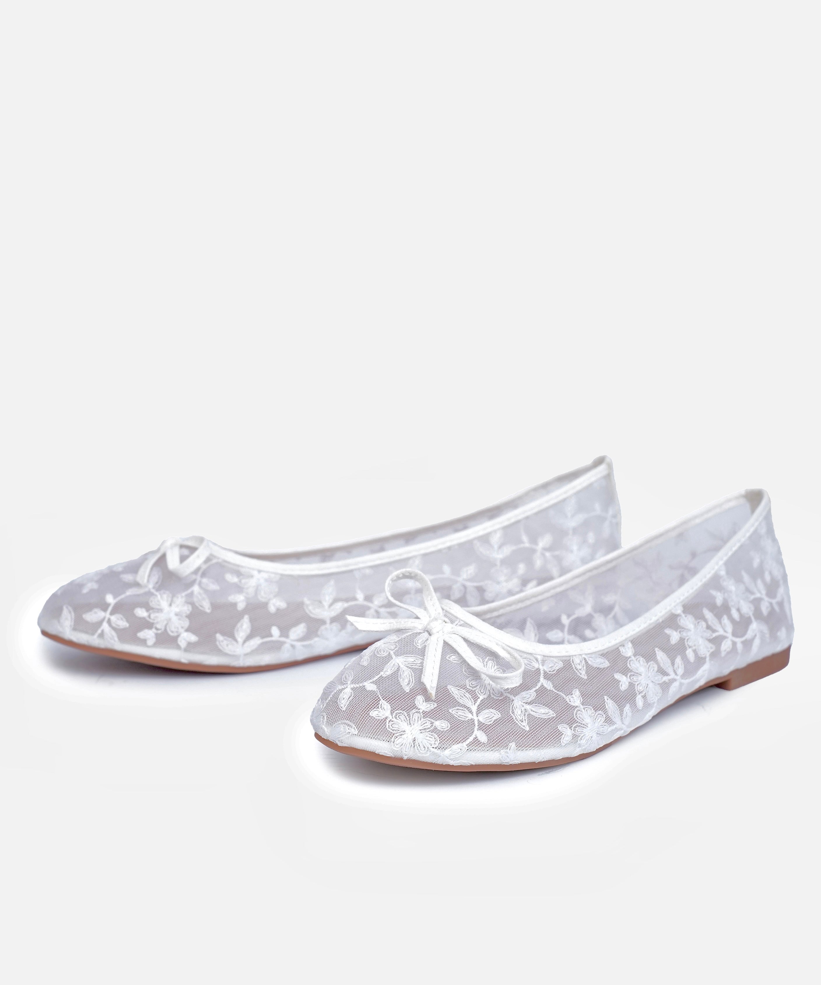 Floral Lace Ballerina Flats