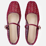 Lace Mary Jane Flats