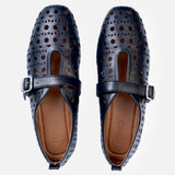 Laser-Cut Mary Jane Flats