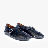 Laser-Cut Mary Jane Flats