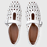 Laser-Cut Mary Jane Flats