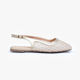 Mesh Slingback Flats