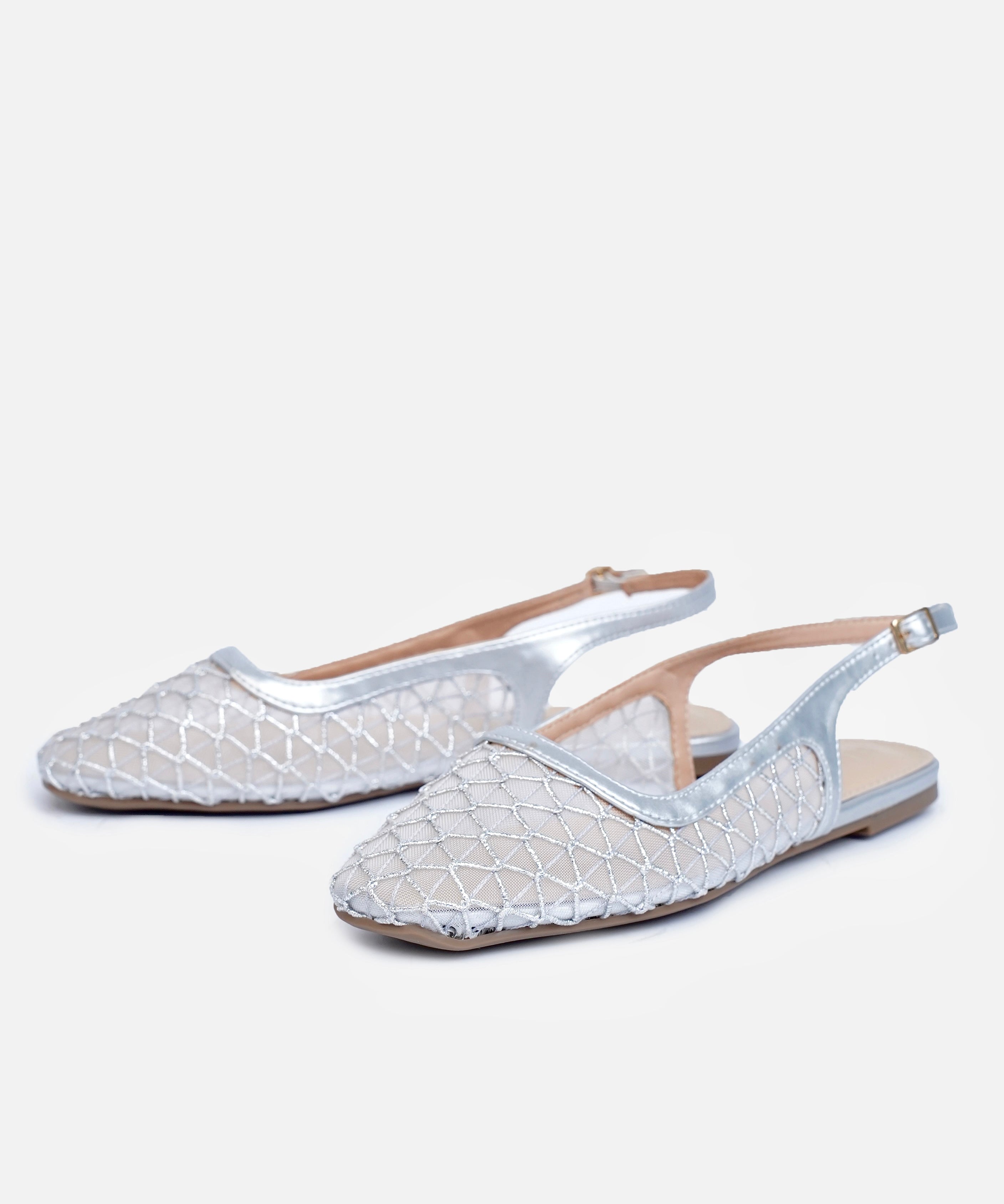 Mesh Slingback Flats