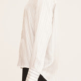 Pearl Stripe Satin Shirt
