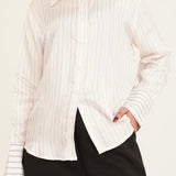 Pearl Stripe Satin Shirt