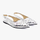 Sculpted Silver Slingback