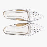 Sculpted Silver Slingback