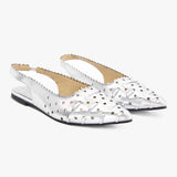 Sculpted Silver Slingback