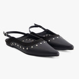 Studded Slingback Flats