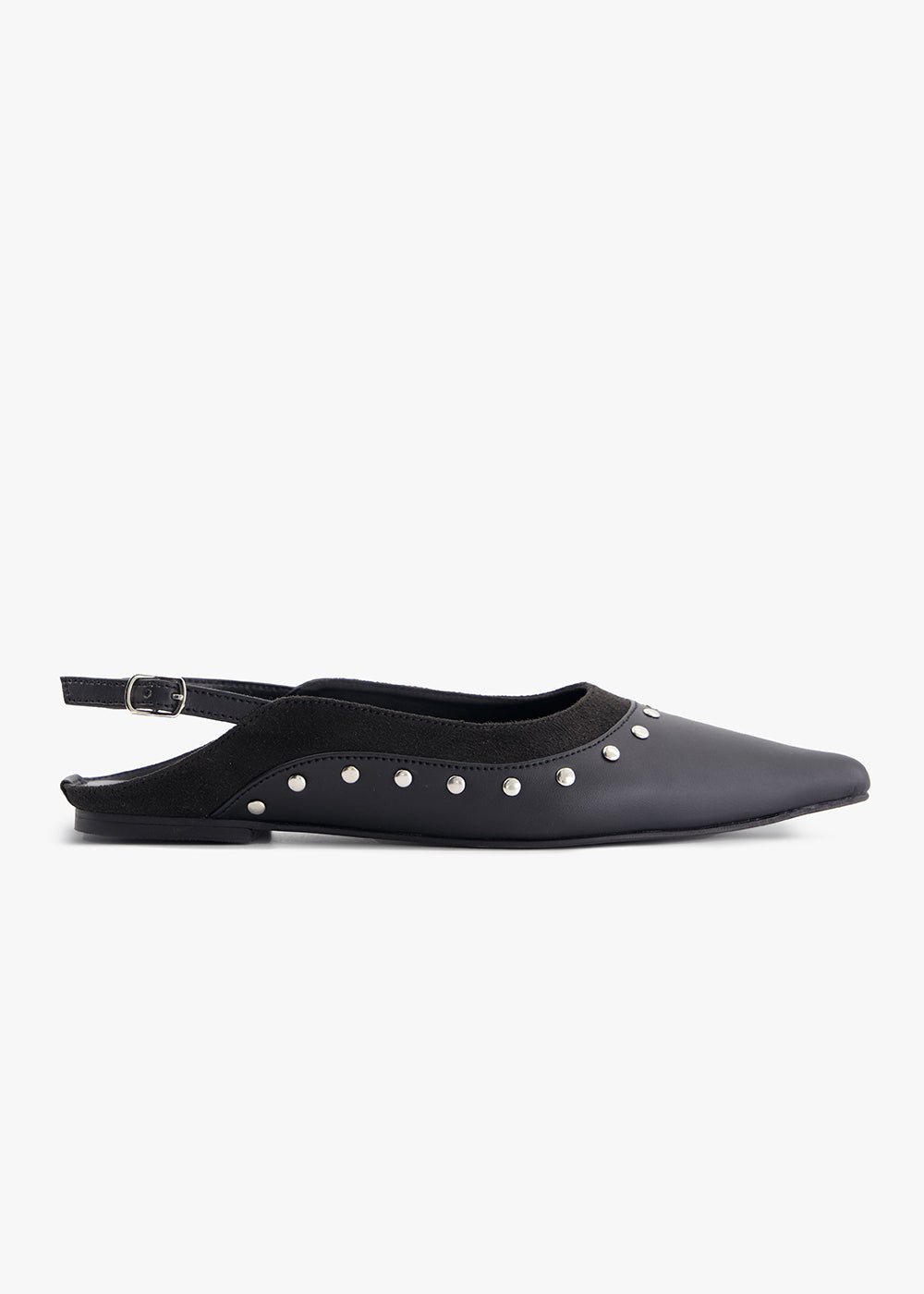 Durable Studded Slingback Flats