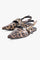 Leopard Print Cross-Strap Flat