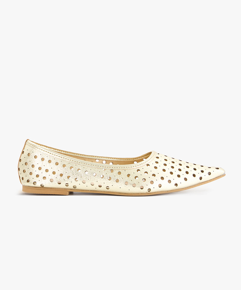 Gilded Perforated Flat