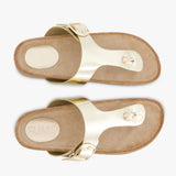 Leather Toe Loop Flats