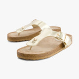 Leather Toe Loop Flats