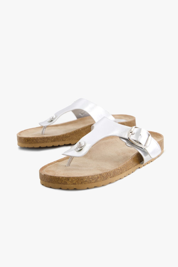 Leather Toe Loop Flats