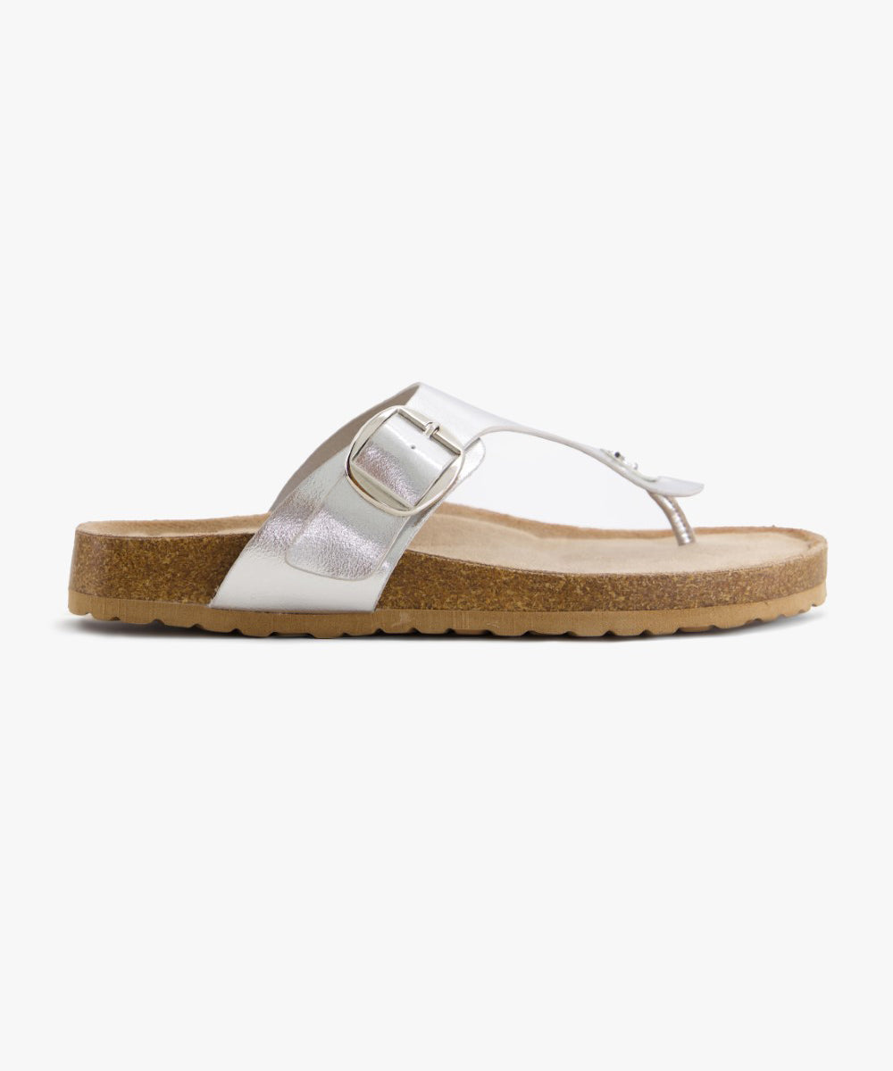 Leather Toe Loop Flats