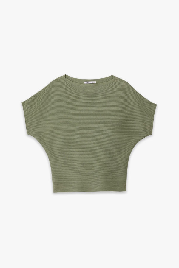 Boat Neck Knit Top