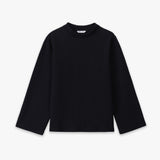 Cropped Knit Sweatshirt