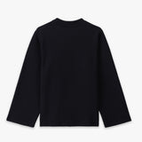 Cropped Knit Sweatshirt