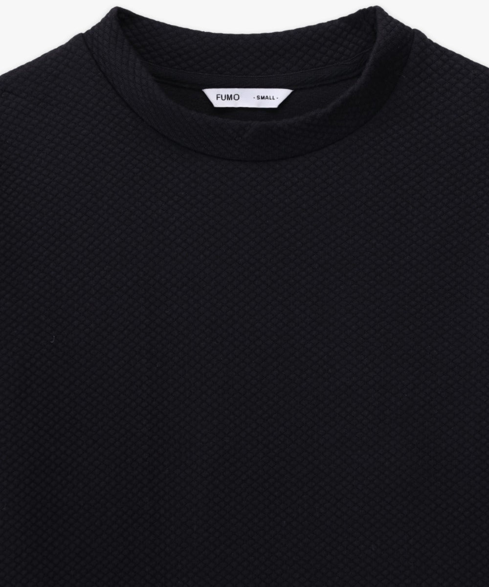 Cropped Knit Sweatshirt