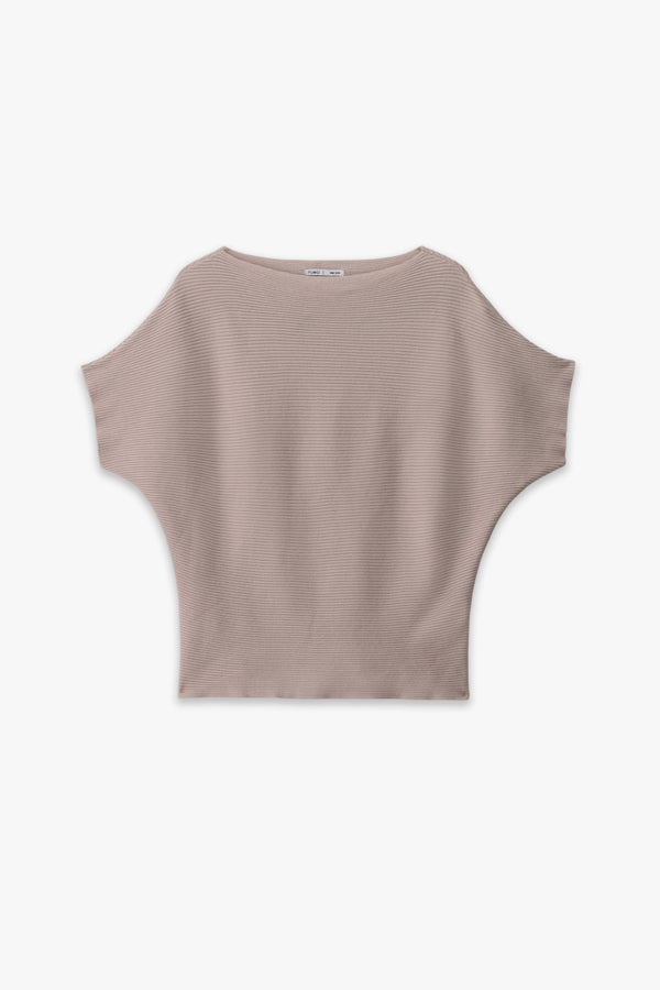 Boat Neck Knit Top